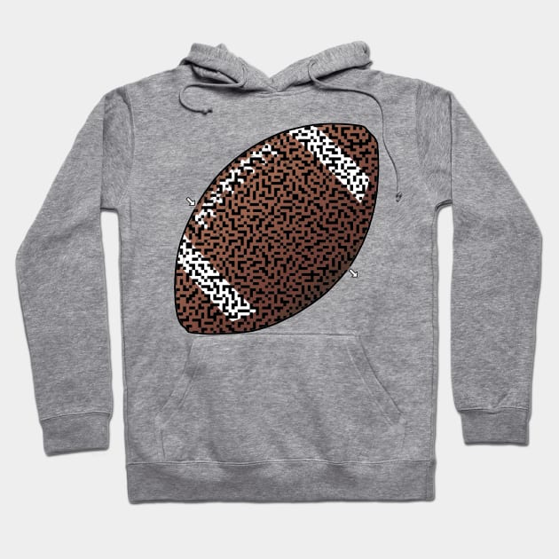 Football Shaped Maze & Labyrinth Hoodie by gorff